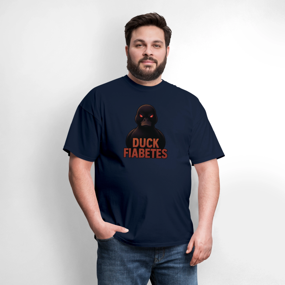 Duck Diabetes Umisex Adult  T-Shirt - navy