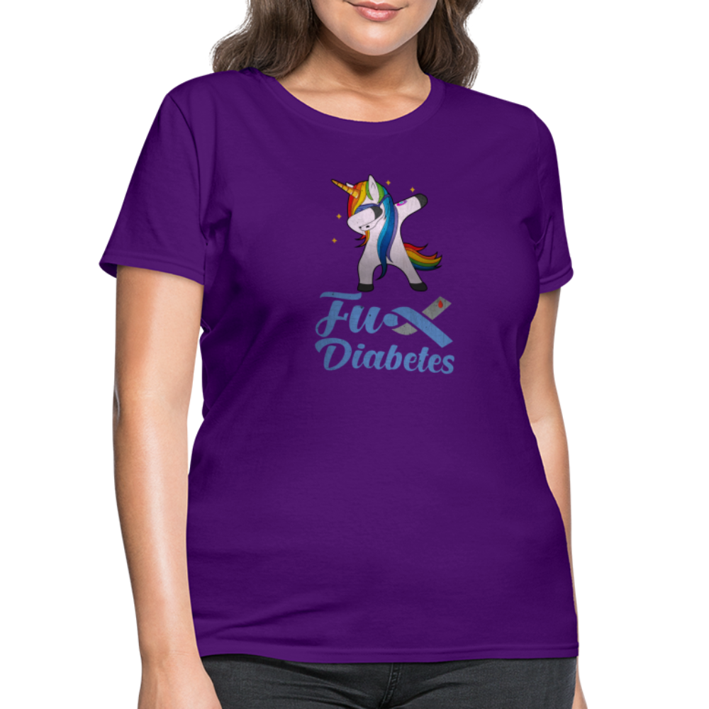 Ladies Fu** Diabetes Humor Premium Women's T-Shirt - purple