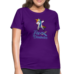 Ladies Fu** Diabetes Humor Premium Women's T-Shirt - purple
