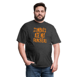 Zombies Ate My Pancreas Diabetic Humor Adult T-Shirt - heather black