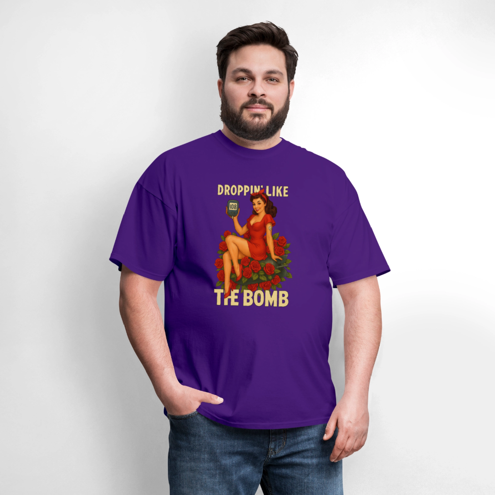 Droppin' Like The Bomb Diabetic Humor Unisex Comfort T-Shirt - purple