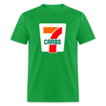 7 Carbs 7/11 Parody Humor Diabetes Unisex T-Shirt - bright green