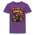 T1D BRO! Halloween Kids' & Youth Premium T-Shirt - purple