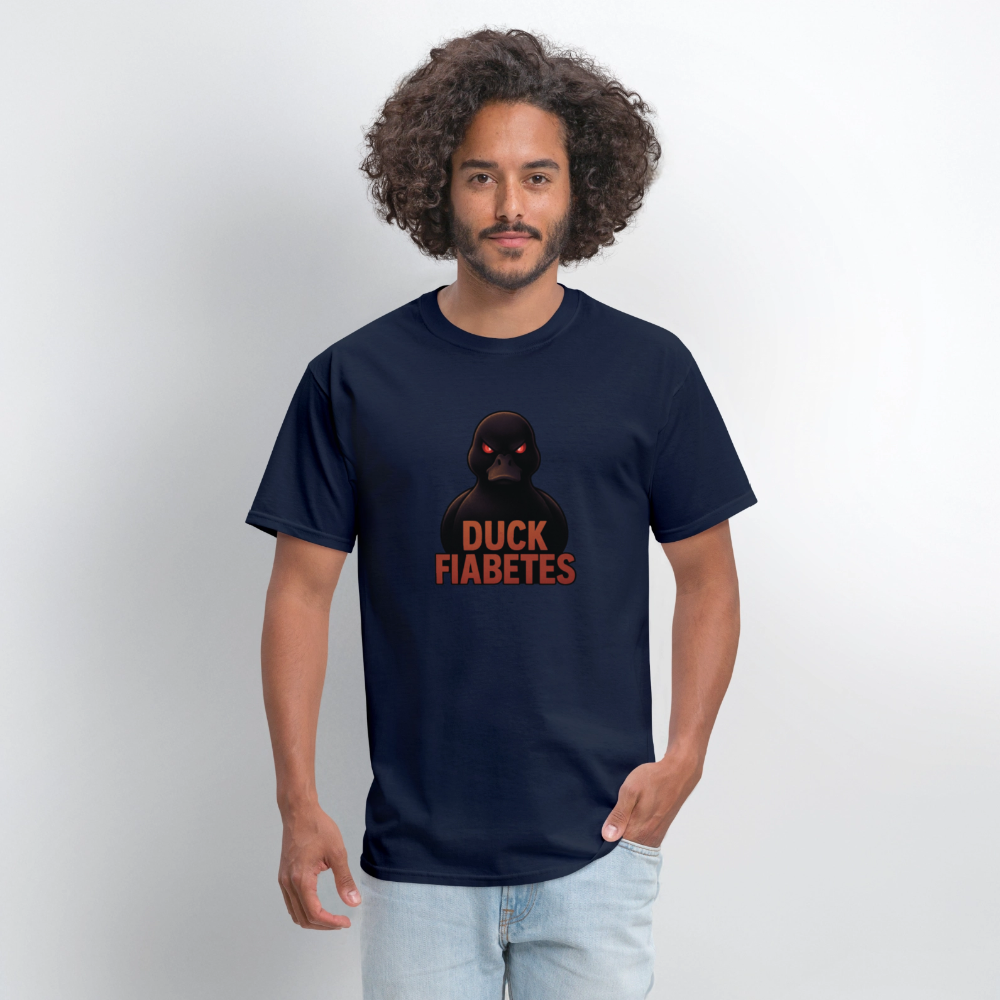 Duck Diabetes Umisex Adult  T-Shirt - navy