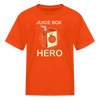 Juice Box Hero Diabetic Humor Kids Softstyle Premium T-Shirt - orange