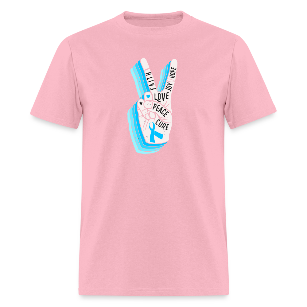 Faith Love Hope joy Peace cure Diabetes Awareness T-Shirt Unisex T-Shirt - pink