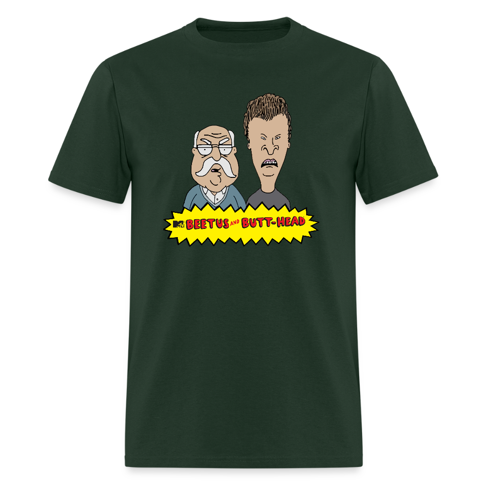 Beetus & Butthead Mashup Parody Diabetes Unisex Adult T-Shirt - forest green