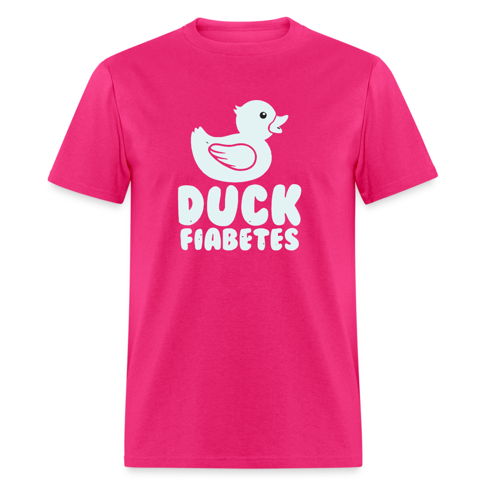 Duck Fiabetes Funny Diabetic Humor Unisex Softyle T-Shirt - fuchsia