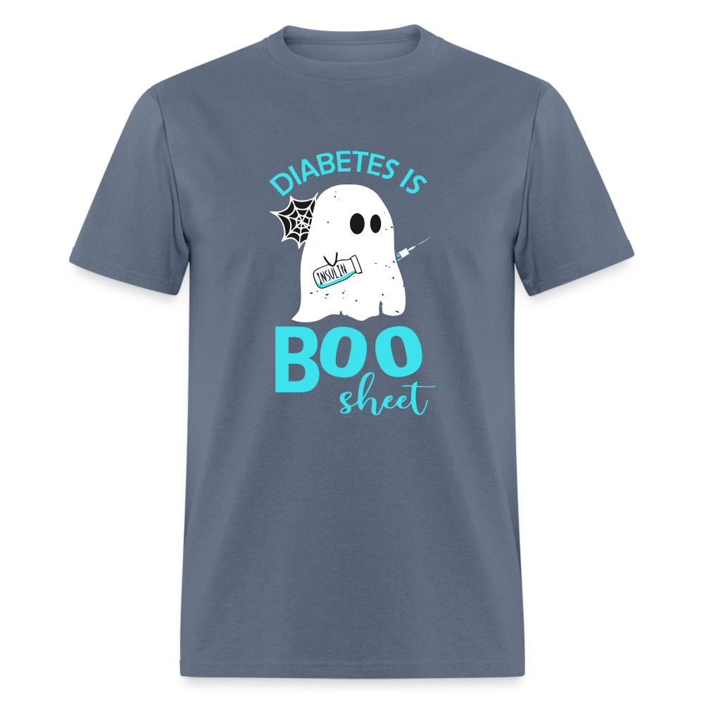 Diabetes Is Boo Sheet Funny Diabetic Halloween Humor Unisex T-Shirt - denim