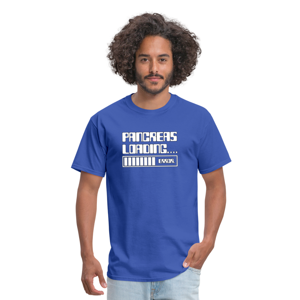 Pancreas Loading Error Humor Diabetes T-Shirt - royal blue