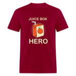 Juice Box Hero Diabetic Humor T1D Funny Unisex Softstyle Adult T-Shirt - dark red