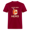 Juice Box Hero Diabetic Humor T1D Funny Unisex Softstyle Adult T-Shirt - dark red