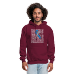 Diabetes Awareness Ribbon Unisex Softstyle Hoodie - burgundy