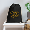 Diabetes Sh*t Go Bag : Cotton Diabetes Awareness Drawstring Satchel - black