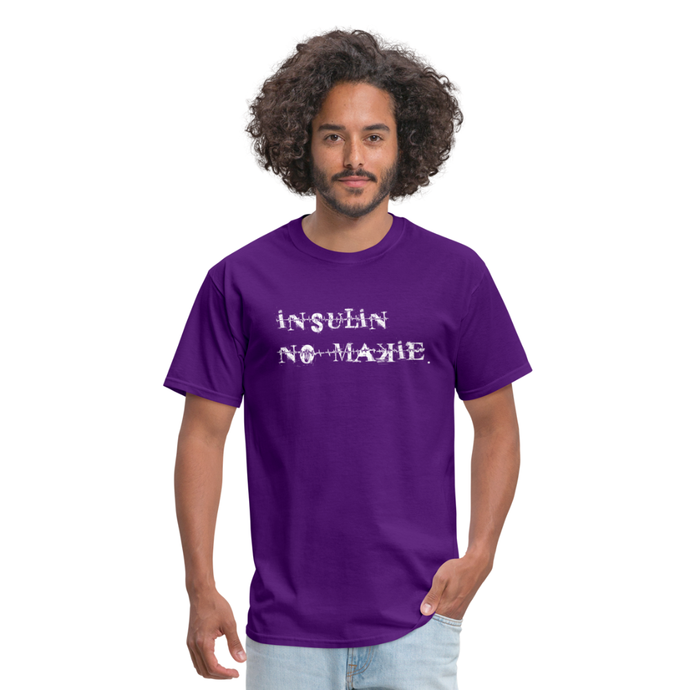 Insulin No-Makie Diabetic #Warrior Pride Funny T-Shirt - purple