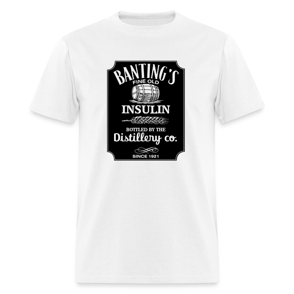 Banting's Distilled Insulin Since 1921 JD Parody Adult Unisex Classic T-Shirt - white