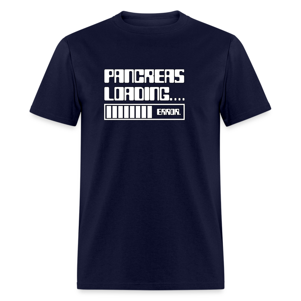 Pancreas Loading Error Humor Diabetes T-Shirt - navy