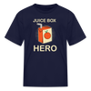 Juice Box Hero Diabetic Humor Kids Softstyle Premium T-Shirt - navy