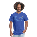 Fu*K Diabetes Blue Ribbon Diabetic Awareness Unisex T-Shirt - royal blue