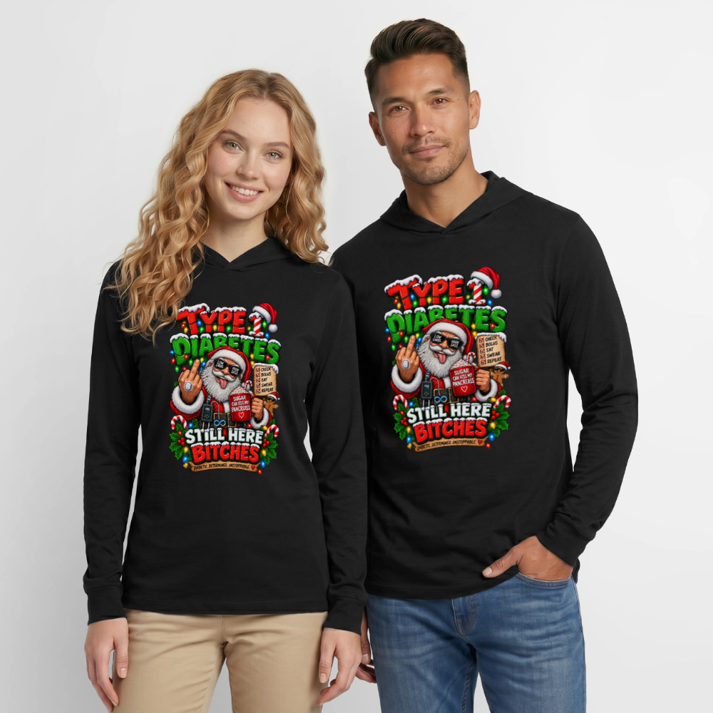 T1D Christmas Unisex Long Sleeve Hoodie Shirt - black