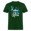 T1D Mom Blue Diabetes Ribbon Awareness Unisex Classic T-Shirt - forest green