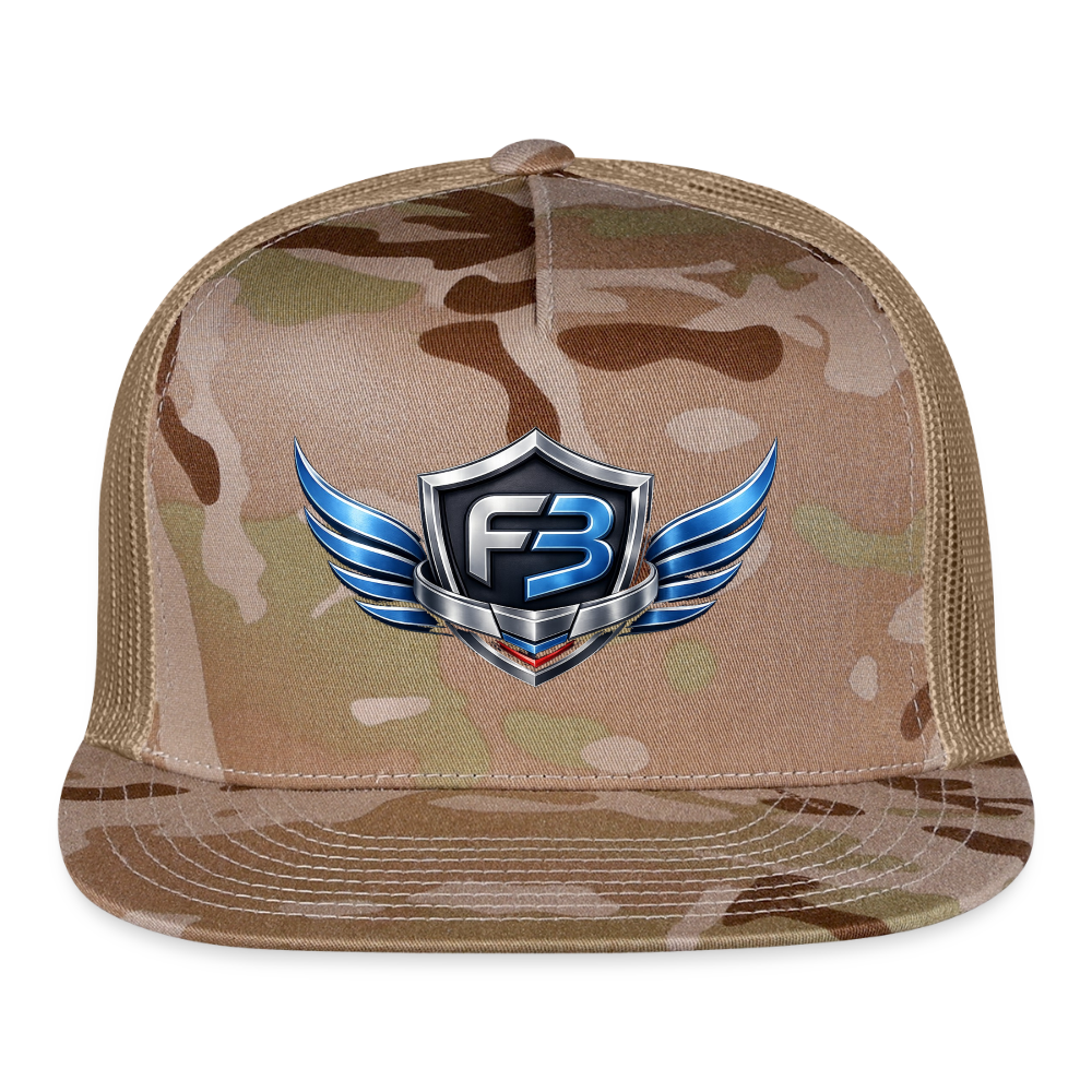 Freedom Band Snap Back Trucker Hat - MultiCam\tan