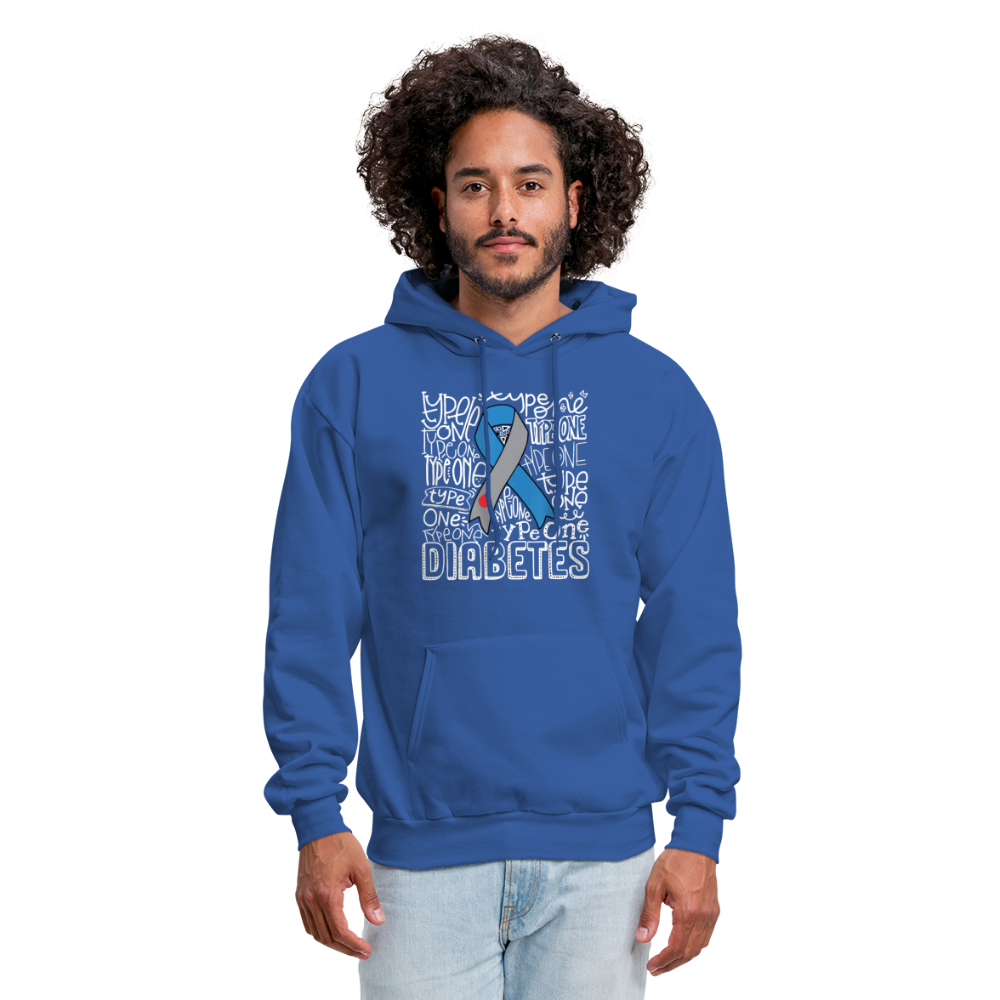 Diabetes Awareness Ribbon Unisex Softstyle Hoodie - royal blue