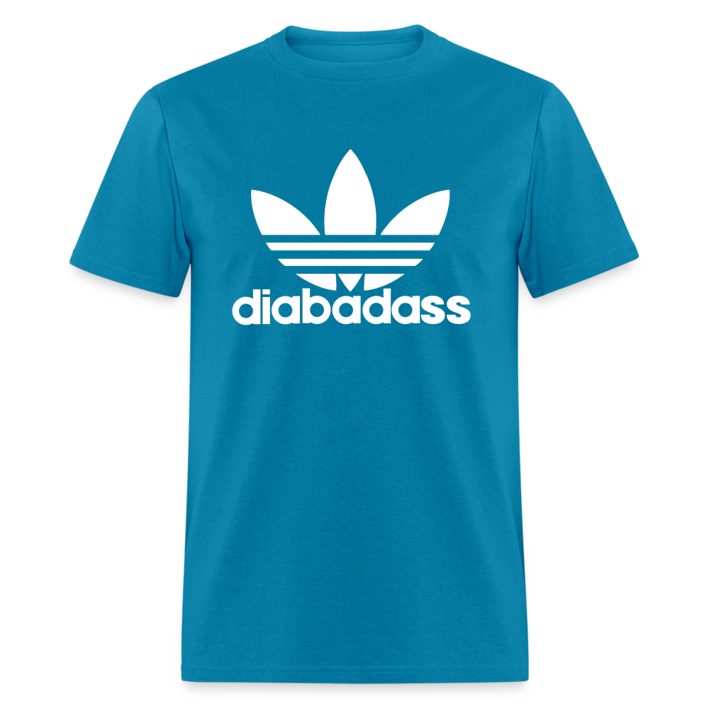 Diabadass 3 Leaf Diabetes Warrior Premium Unisex T-Shirt - turquoise