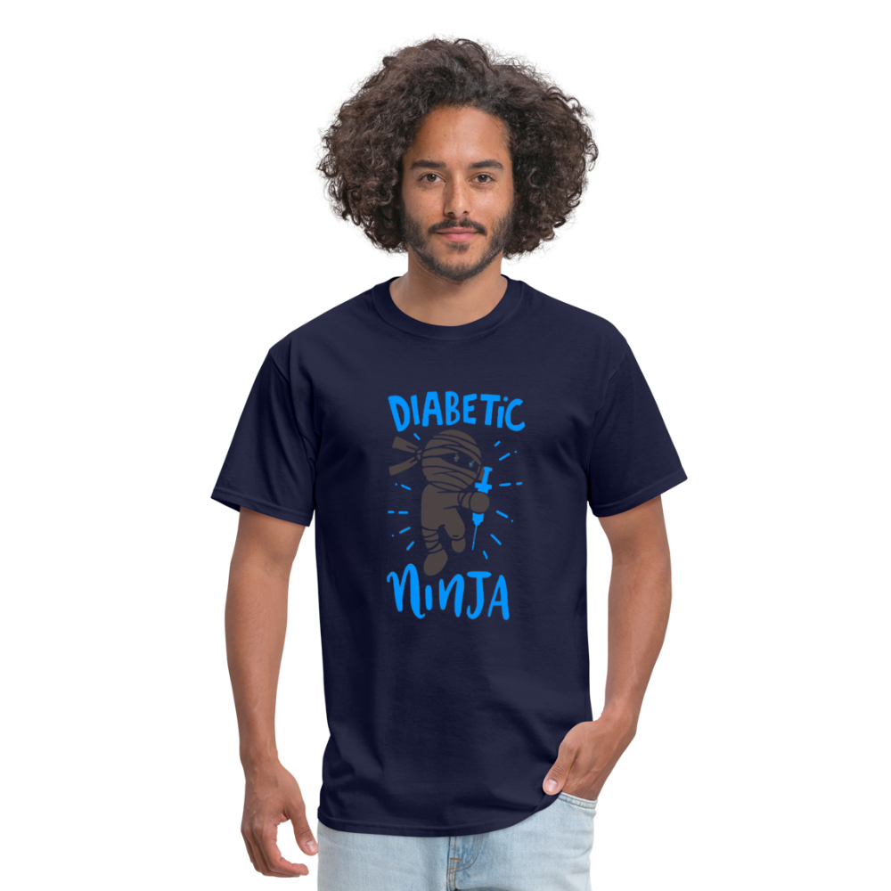 Diabetic Ninja Adult Premium Softstyle Unisex T-Shirt - navy