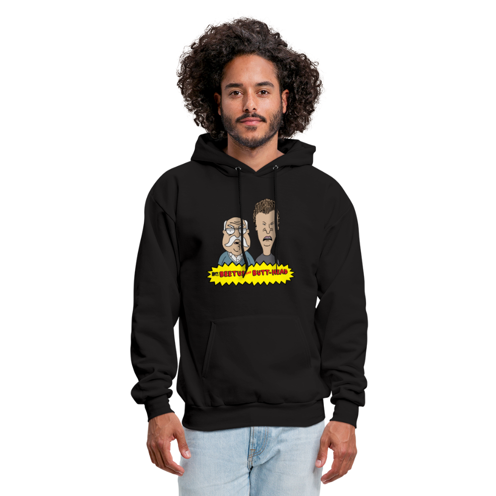 Beetus and Butthead Mashup Adult Unisex Comfort Hoodie - black