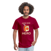 Juice Box Hero Diabetic Humor T1D Funny Unisex Softstyle Adult T-Shirt - dark red