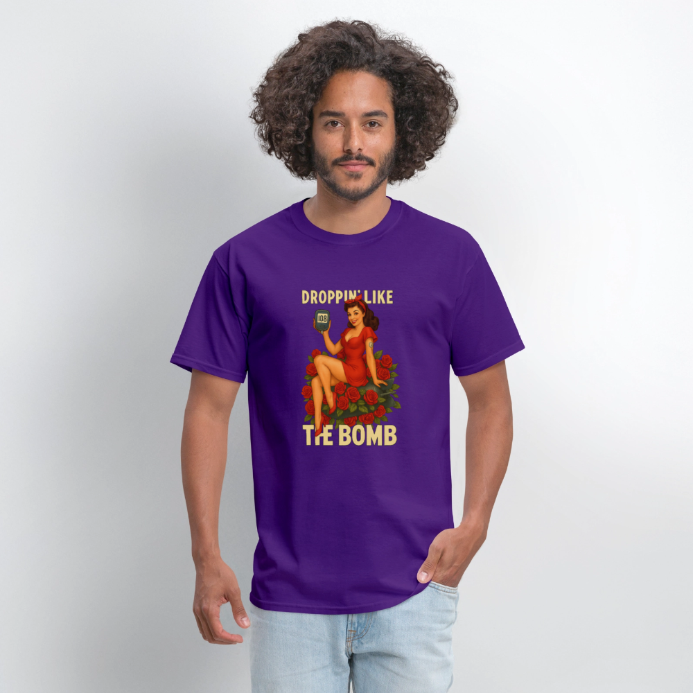 Droppin' Like The Bomb Diabetic Humor Unisex Comfort T-Shirt - purple