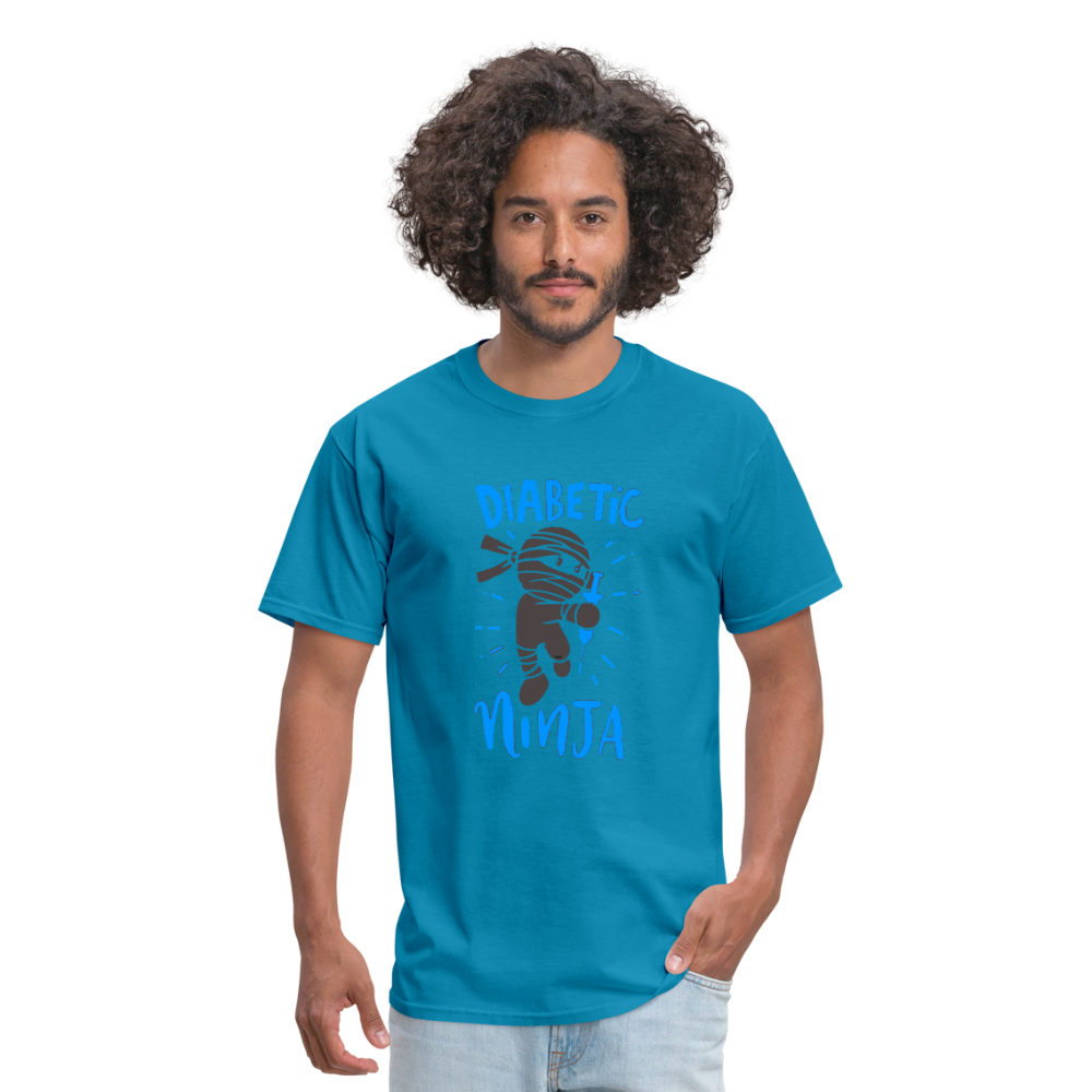 Diabetic Ninja Adult Premium Softstyle Unisex T-Shirt - turquoise