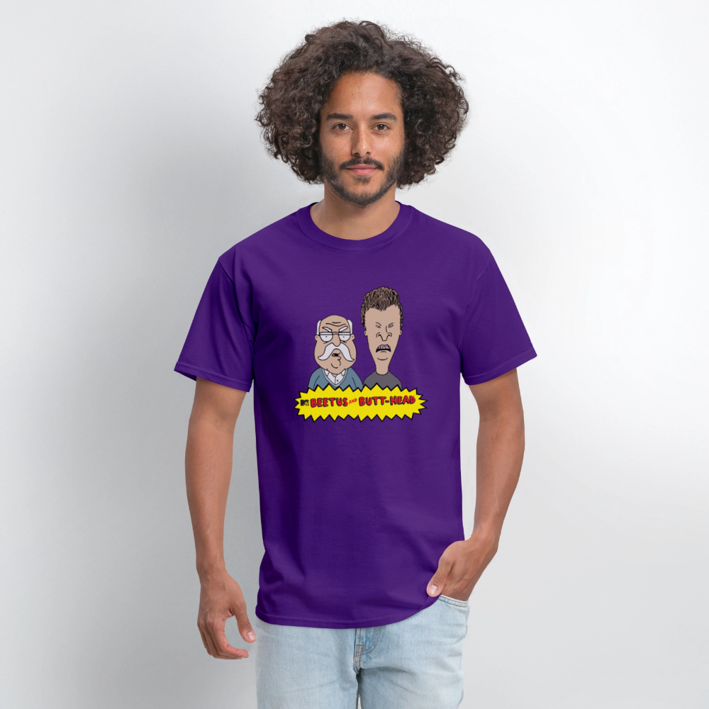 Beetus & Butthead Mashup Parody Diabetes Unisex Adult T-Shirt - purple