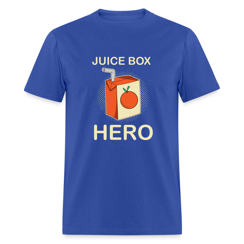 Juice Box Hero Diabetic Humor T1D Funny Unisex Softstyle Adult T-Shirt - royal blue