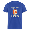 Juice Box Hero Diabetic Humor T1D Funny Unisex Softstyle Adult T-Shirt - royal blue