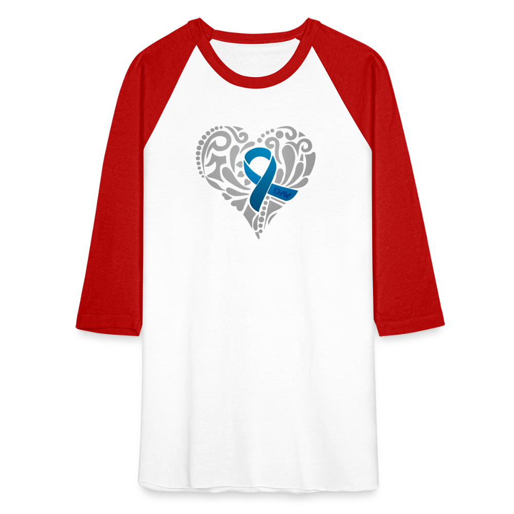 Diabetes Awareness Needs Love Unisex Premium Raglan T-Shirt - white/red