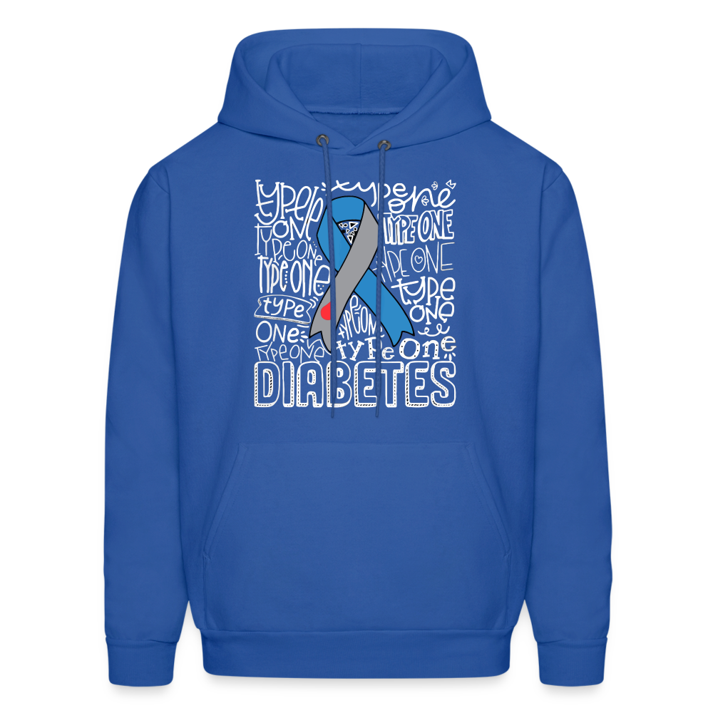 Diabetes Awareness Ribbon Unisex Softstyle Hoodie - royal blue