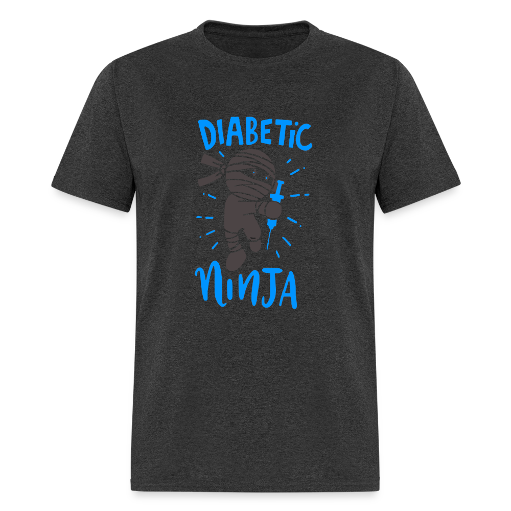 Diabetic Ninja Adult Premium Softstyle Unisex T-Shirt - heather black