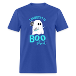 Diabetes Is Boo Sheet Funny Diabetic Halloween Humor Unisex T-Shirt - royal blue