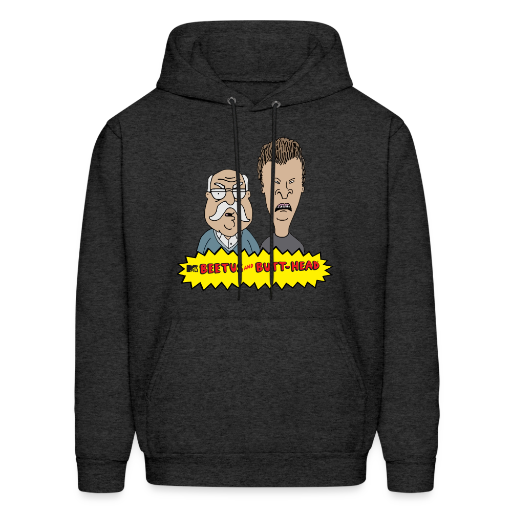 Beetus and Butthead Mashup Adult Unisex Comfort Hoodie - charcoal grey