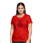 This Girl Runs On Jesus & Insulin Women’s Comfort T-Shirt - red