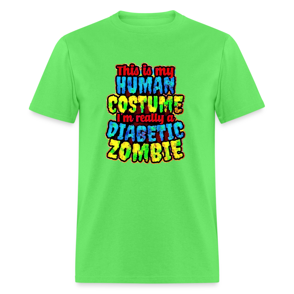 Human Costume Diabetic Zombie T-Shirt Halloween Humor : Unisex Tee Shirt - kiwi