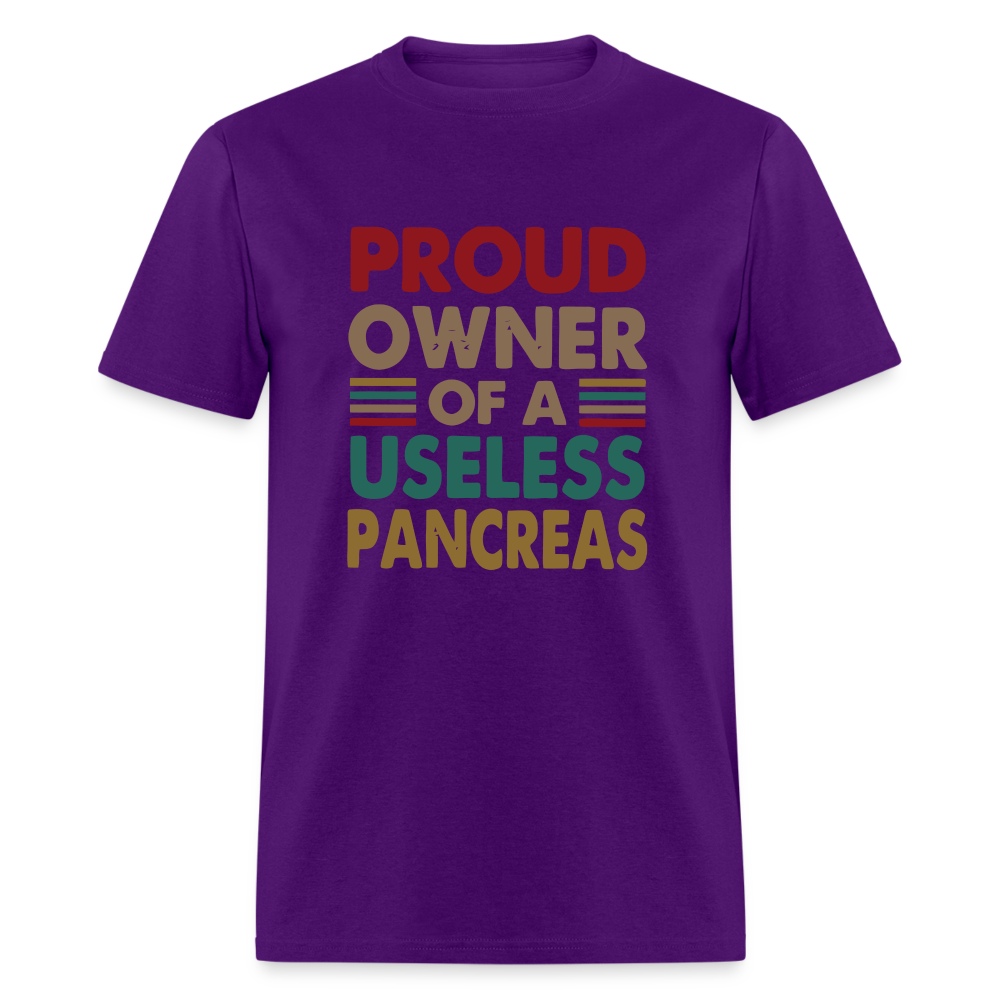 Proud Owner Of A Useless Pancreas Softstyle Unisex T-Shirt - purple