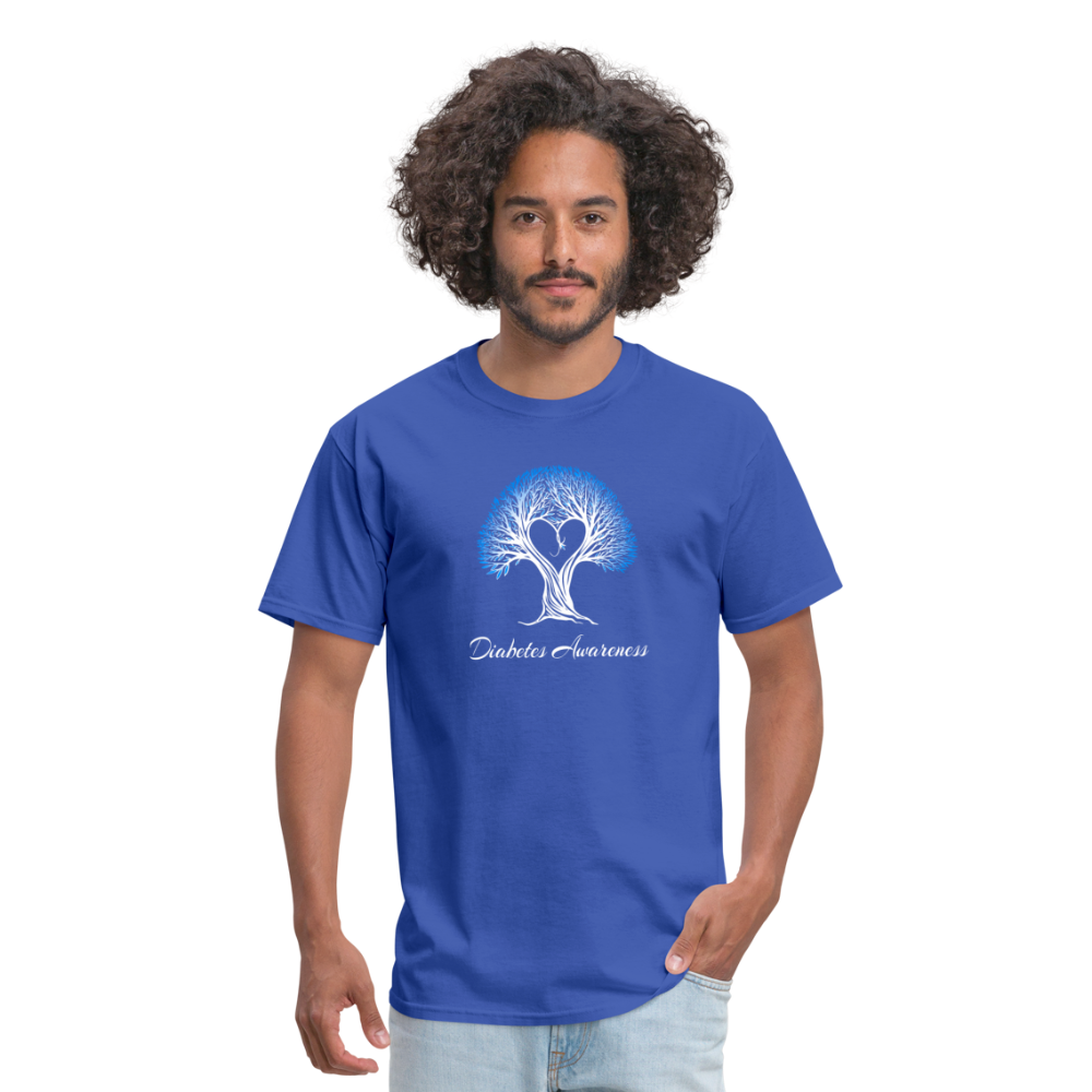 Diabetes Awareness Tree Of Love & Life Unisex T-Shirt - royal blue