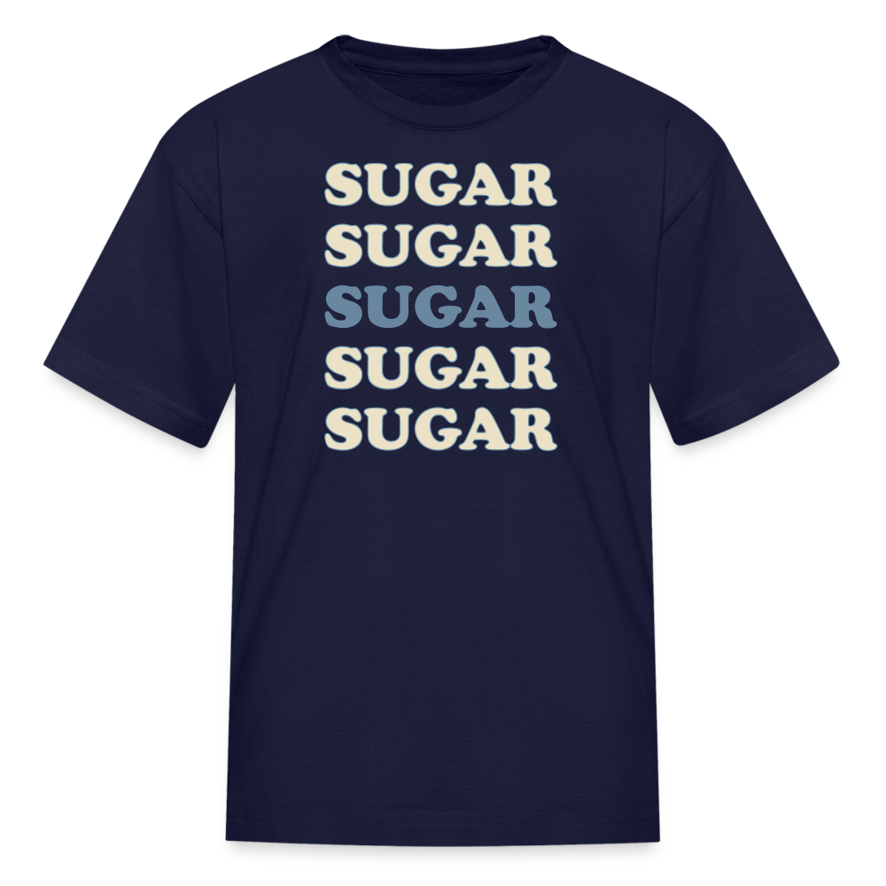 Hey Sugar Sugar Type 1 diabetes humor kids T-shirt in navy