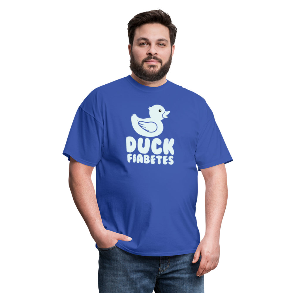 Duck Fiabetes Funny Diabetic Humor Unisex Softyle T-Shirt - royal blue