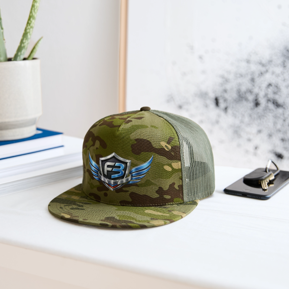 Freedom Band Snap Back Trucker Hat - MultiCam\green