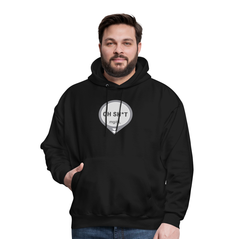 Dexcom Oh Sh*t Crash Alert Humor Humor Unisex Contrast Hoodie - black