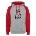 This Girl Runs On Jesus And Insulin Diabetic Warrior Premium Hoodie - heather grey/red